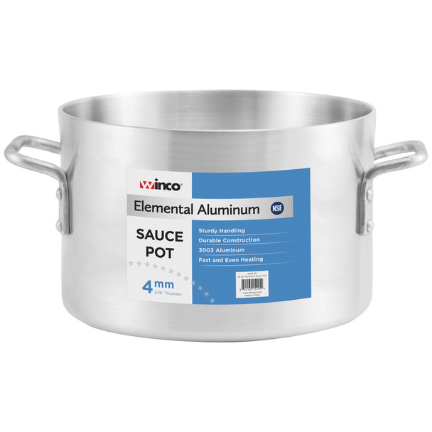 Winco ASSP-40 Elemental Sauce Pot, 40 qt., 18-1/4" x 10", Aluminum Winco ASSP-40 Elemental Sauce Pot, 40 qt., 18-1/4" x 10", Aluminum