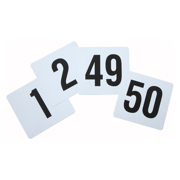 Winco TBN-50 Table Numbers, 1-50, 4" x 3-3/4"