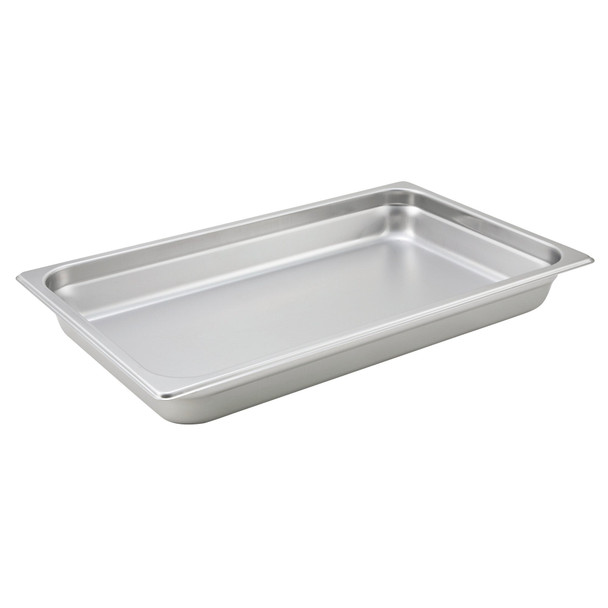 Winco SPJH-102 Steam Pan, 22 GA, Full Size, 2-1/2" Deep