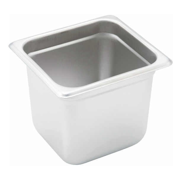 Winco SPJH-606 Steam Pan, 22 GA, 1/6 Size, 6" Deep