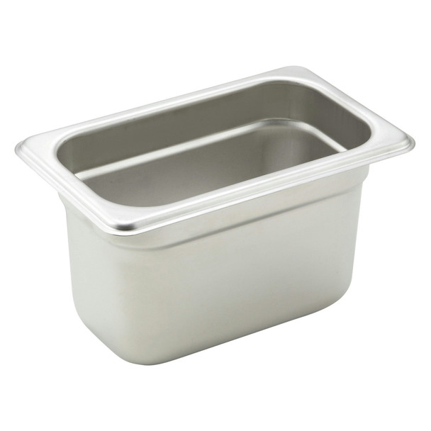 Winco SPJH-904 Steam Pan, 22 GA, 1/9 Size, 4" Deep