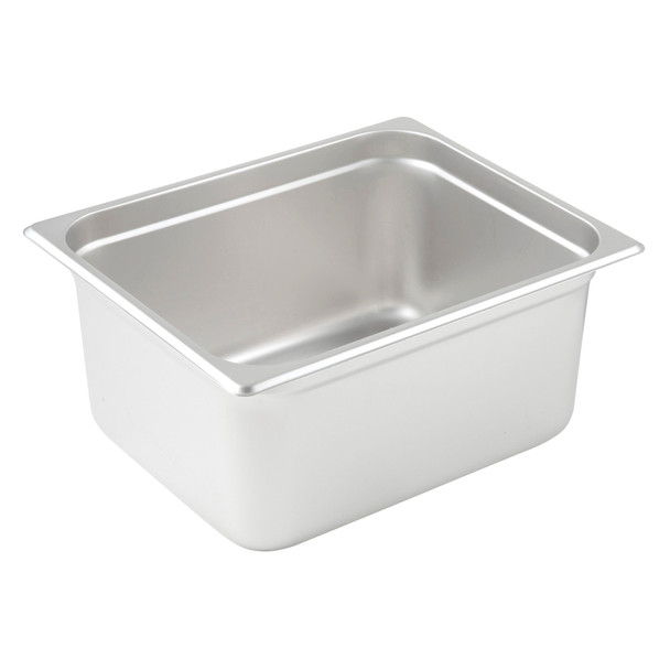 Winco SPJL-206 Steam Pan, 25 GA, Half Size, 6" Deep