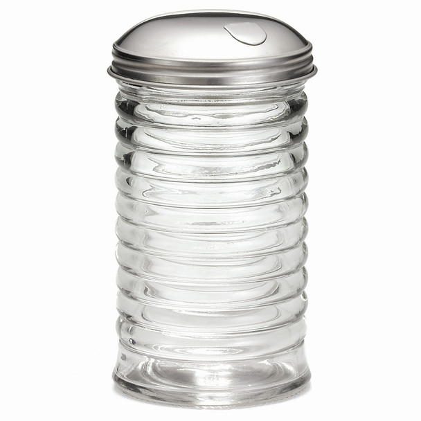 Tablecraft BH857 Beehive Sugar Pourer, 12 oz, Glass, w/Flap Top