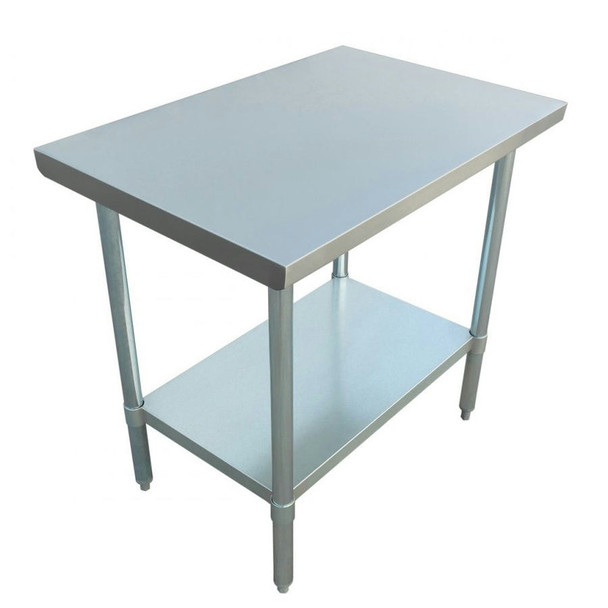 ADCRAFT WT-2436-E Work Table, 36"W x 24"D, Stainless & Galvanized Shelf