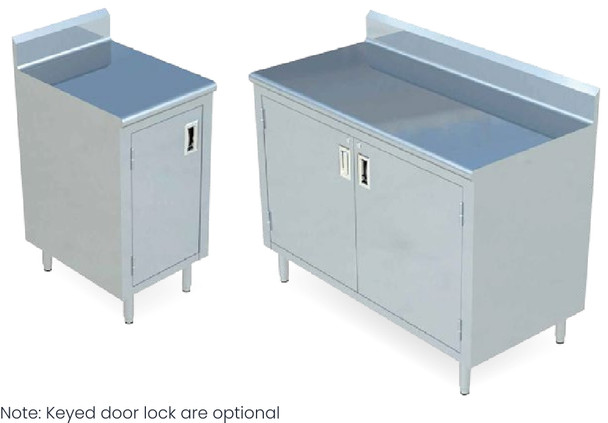 Sapphire SMDCB-2448H Dish Cabinet, 5" Backsplash w/Hinged Doors, 48"Wx24"D Sapphire SMDCB-2448H Dish Cabinet, 5" Backsplash w/Hinged Doors, 48"Wx24"D