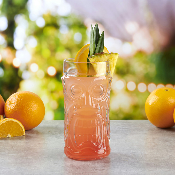 Anchor Hocking 10024 Screaming Tiki Cooler Glass, 16 oz, 3" dia., EACH