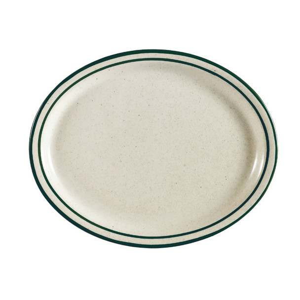 CAC CES-14 Emerald Platter, 13-1/2" Oval American White (12/Case) CAC CES-14 Emerald Platter, 13-1/2" Oval American White (12/Case)