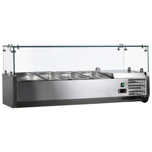 OMCAN RS-CN-0006-P Pizza Topping Rail With Sneeze Guard 60"