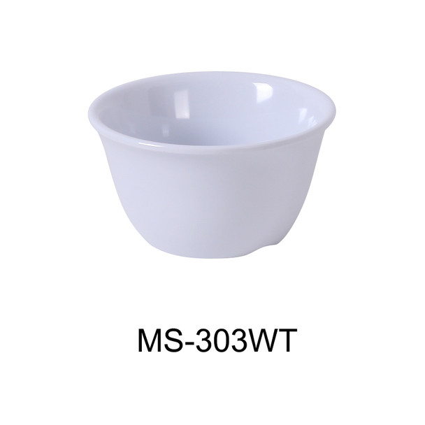 Yanco MS-303WT White Melamine Milestone Bouillon Cup, 7 oz., 4" dia.