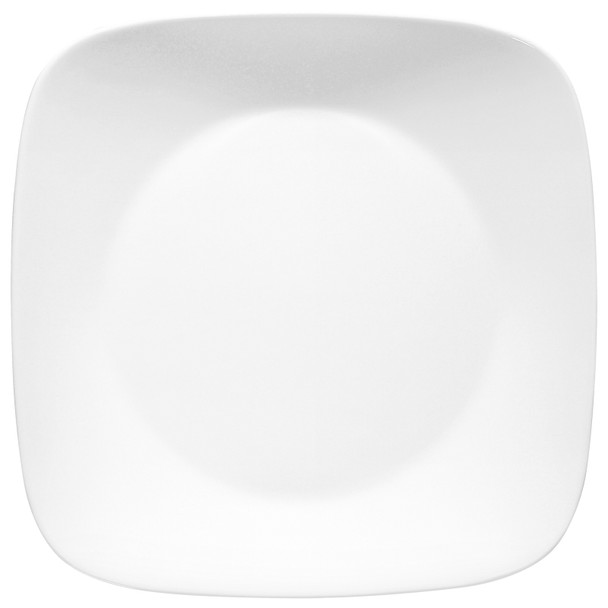 Corelle 1151633 Essentials Glass Salad Plate, square, 9"W x 9"D x 3/4"H