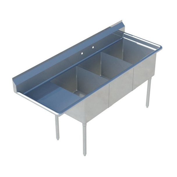 Sapphire SMS-3-1416L Sink, 3-compartment, 58-1/2"W x 21-1/2"D x 44-1/4" Sapphire SMS-3-1416L Sink, 3-compartment, 58-1/2"W x 21-1/2"D x 44-1/4"