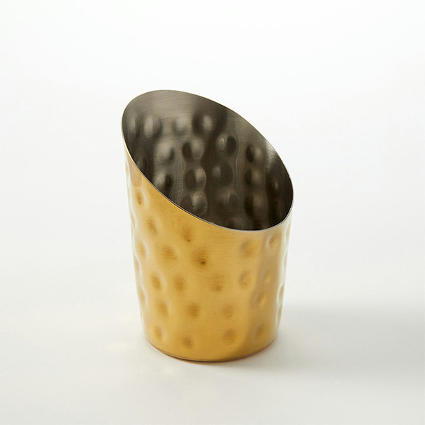 American Metalcraft FFCGH45 Fry Cup, 12 oz., 2.8" , Stainless Steel, Gold Hammered