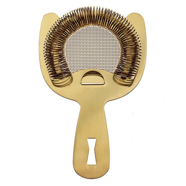 Barfly M37185GD Fine Mesh Spring Bar Strainer, 6" , Gold-Plated