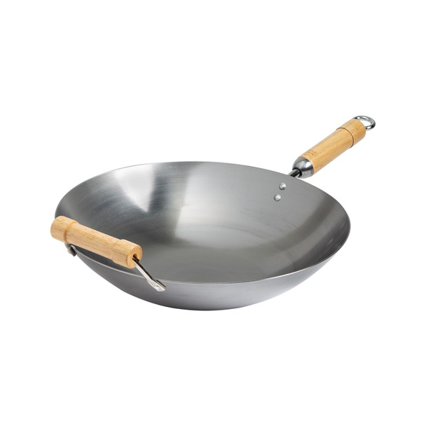 Joyce Chen J20-1140 Wok, 14", Round Bottom, Two Handles