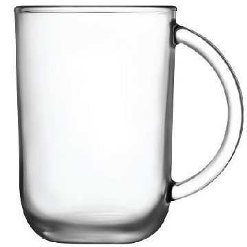 Epure MS-MG086 Coffee Mug, 10 oz., 4" dia., Glass