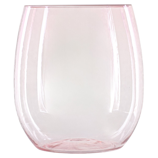 King Zak 30037 Stemless Tumber 12oz. Rose Tint (6/Pack)