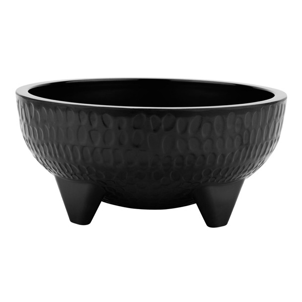 GET MOJ-804-BK Molcajete Salsa Dish, 64 oz., Black, w/4 Feet
