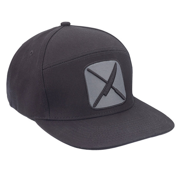Mercer M60139BK 5 Panel Hat, Black, Mercer Logo Patch