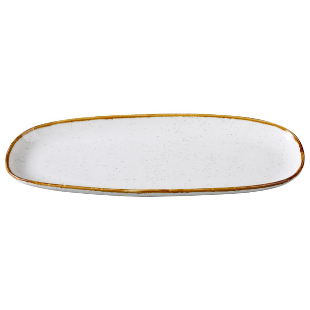 Yanco GL-209 Glory Plate, 9"x4 1/4", Oval, White, (36/Case)