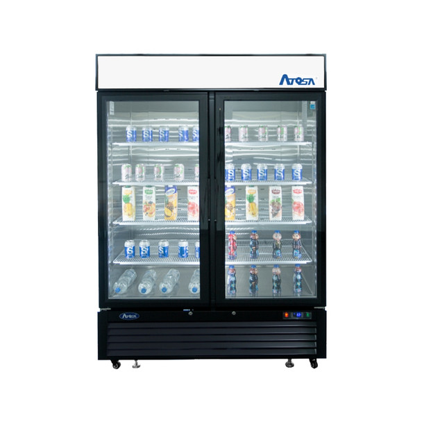 Atosa MCF8721ES Freezer Merchandiser, Two-Section, 54-2/5"W x 31-1/2"D