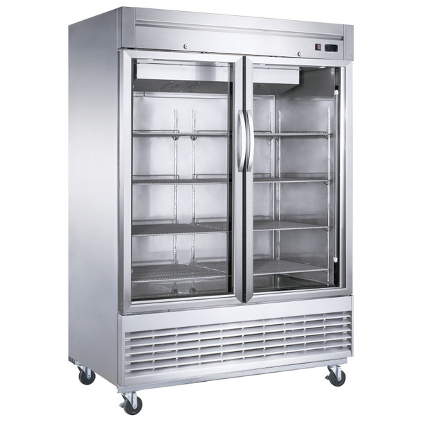 Dukers D55F-GS2 55" Two-Section Reach-In Freezer, Bottom Mount, Self-Contained