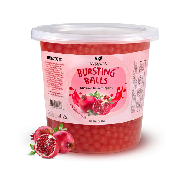 Syruvia BB-5735 Popping Boba Pomegranate Flavored, 7 LB Syruvia BB-5735 Popping Boba Pomegranate Flavored, 7 LB