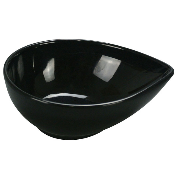 YANCO RM-704BK Rome Dish, 4 oz., Tear Drop, Melamine, Black