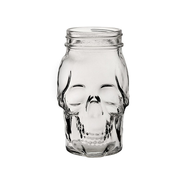 Hospitality Brands HG98007-012 Skull Jar, 17.5 oz., skull shape