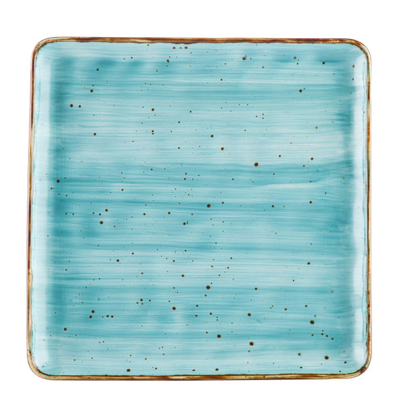 CAC TUS-SQ16-TQS Tucson Plate, 10"x10", Square, Turquoise, (12/Case)