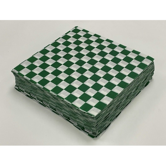 Handy Wacks FDP12GC Dry Wax Sheets, 12"x12", Checkerboard Green, (1000/Case)