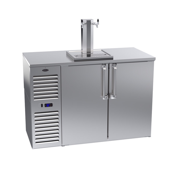 Krowne DB52 Draft Beer Cooler, two-section, 52"W x 25"D, side mount