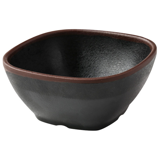 Yanco NA-505BK Nature Art Miso Soup Bowl, 4-1/2", Black, (48/Case)
