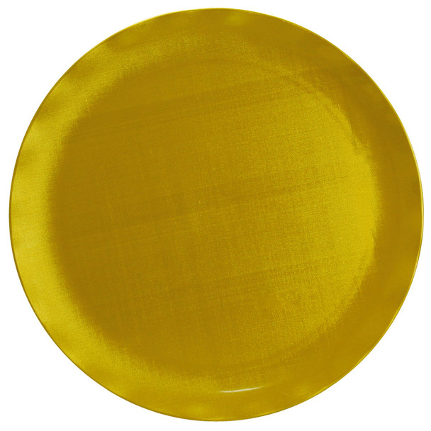Yanco CAT-1018G Catering Plate, 18", Round, Melamine, Gold