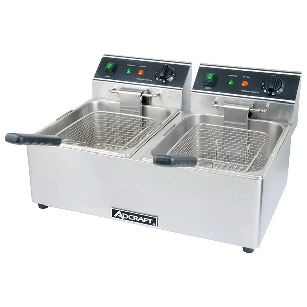 ADCRAFT DF-6L/2 Countertop Deep Fryer, Double, Electric