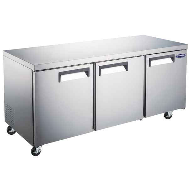 ADCRAFT GRUCRF-72 Undercounter Refrigerator, 3-Section, 71-1/2"W