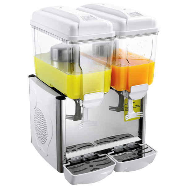 Adcraft JD-2 Commercial Juice Dispenser, Dual 3-Gallon Clear Polycarbonate Containers