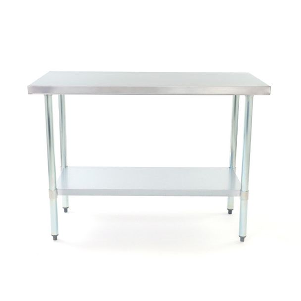ADCRAFT WT-2448-E Work Table, 48"W x 24"D, Stainless & Galvanized Shelf