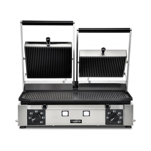 Omcan PG-IT-0737-R Trento Sandwich Grill, double, 10" x 19" Grill Surface