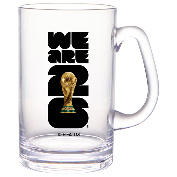 GET SW-1464-FIFA26-LOGOCOLOR FIFA Beer Mug, 20oz, World Cup Trophy Logo (Case of 24)