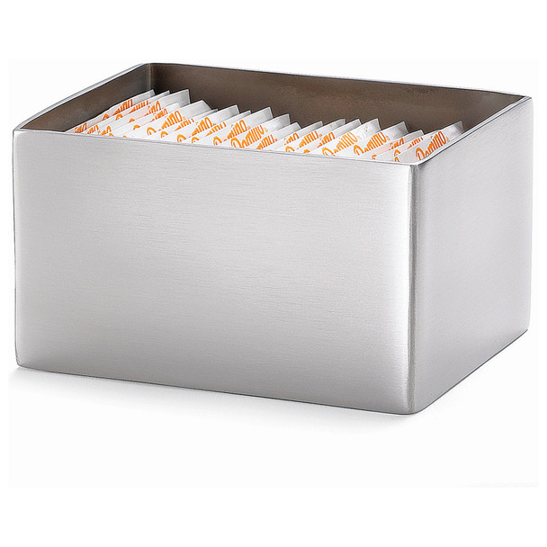 Tablecraft 1157 Sugar Packet Holder, 3-1/4", Rectangular, Stainless Steel