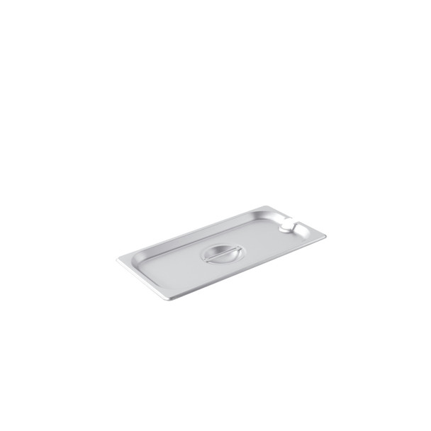 CAC SPCN-T Stainless Steel Steam Pan Cover, 1/3 Size , Notched