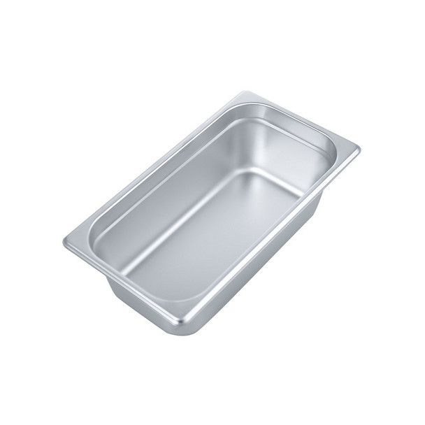 CAC STPT-25-4 Steam Pan, 1/3 Size, 4" deep, 25 Gauge, Stainless Steel