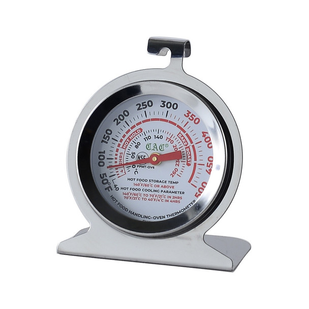 CAC FPMT-OV6 Oven Thermometer, 2" Dial, 40-500F