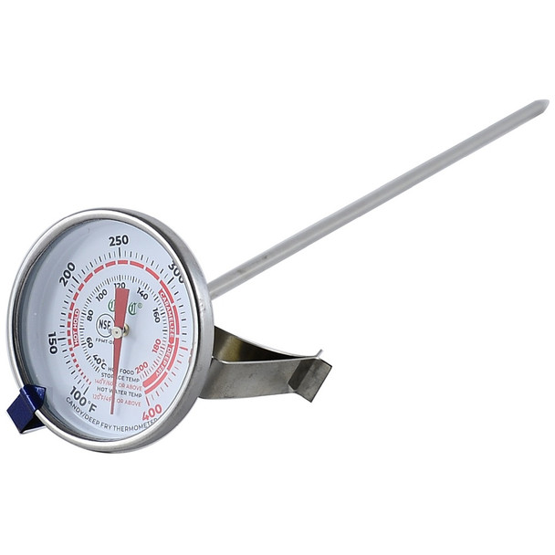 CAC FPMT-DF13 Deep Fry/Candy Thermometer, 2" dial 12" Length