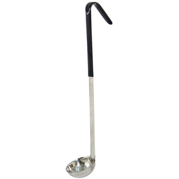 CAC SSLD-10BK Ladle, 1oz., 11-1/2", Black Handle, Stainless Steel