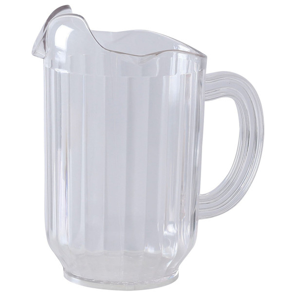Yanco PC-060C 60 oz. Clear Plastic Pitcher with 3 Spouts