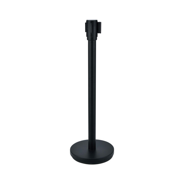 CAC CCSC-36K Crowd Control Stanchion, 36", Metal, Black