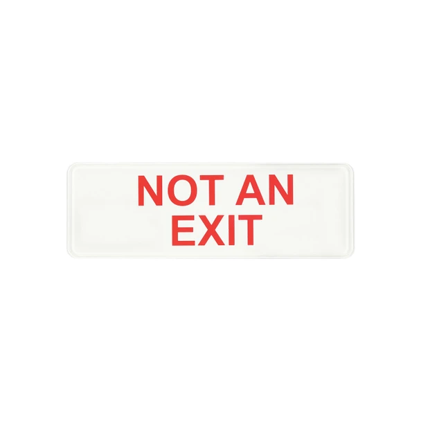 CAC SCE3-NE19 "Not an Exit" Sign, 9" x 3", Black & White