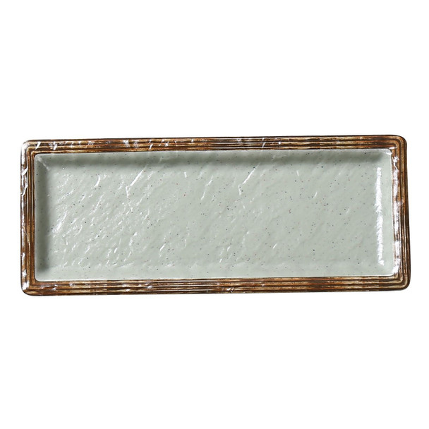 YANCO YO-3010 Yoto Sushi Plate, 9-1/2", Rectangular, Matte Green