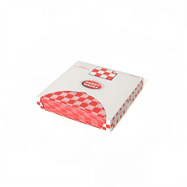 Handy Wacks FDP12RC Dry Wax Sheets, 12"x12", Checkerboard Red, (1000/Pack)